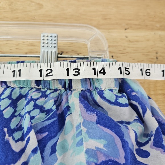 Lilly Pulitzer Quincy Serene Blue Tropi Call Me Dress Womens XS Engineered Print - Picture 6 of 7
